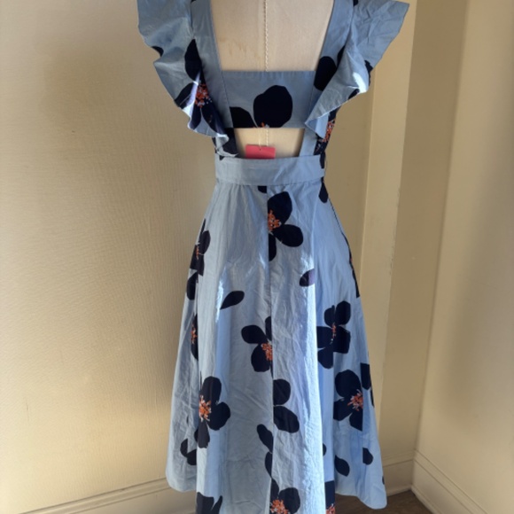 NWT Kate Spade Grand Floral Poplin Midi Dress - Picture 5 of 5